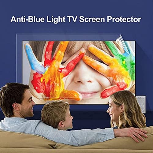 Protetor de tela de TV reutilizável da WSAH para filme anti-ensino Ultra Clear de 32 a 75 polegadas, anti-scratch filtra a luz azul