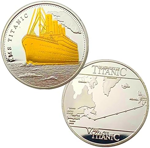 LutaJewelry RMS-Titanic Ship and Travel Mapa Challenge Coin