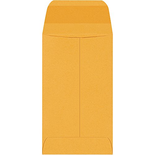 Envelopes Gummed, 2 1/2 x 4 1/4, Kraft, 5000/caso
