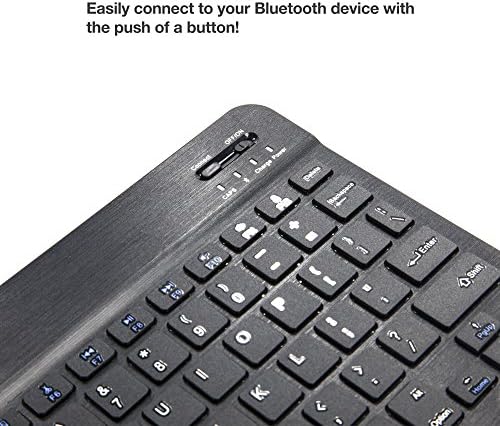 Teclado de onda de caixa compatível com o teclado Microsoft Surface - Teclado Slimkeys Bluetooth, teclado portátil com comandos integrados para Microsoft Surface Duo - Jet Black