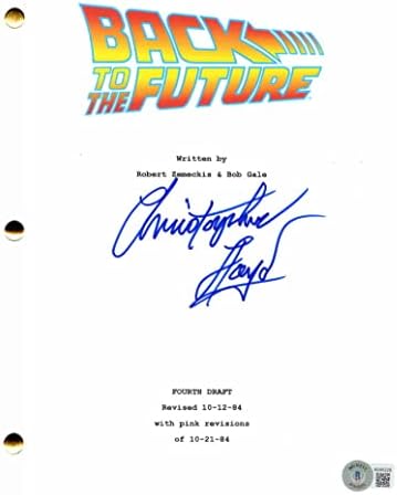 Christopher Lloyd assinou o autógrafo de volta ao futuro script de filme completo com a autenticação de Beckett Bas - BTTF,