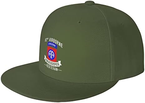 Giwero 82º veterano de paraquedista aerotransportado Veterano Bill Caps Caps de beisebol Caps Militares Caps Caps Caps Moss Green
