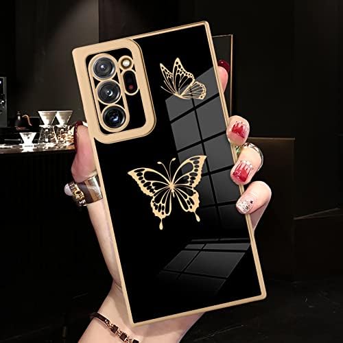 JeFonha para Samsung Galaxy Note 20 Ultra 6,9 polegadas Placing Butterflies Cobra com protetor de tela Padrão lateral fofo