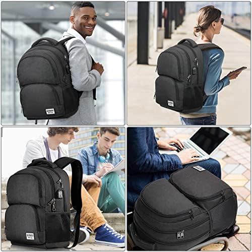 Mochila de laptop de viagem, mochilas escolares para adolescentes, bolsa de computador com porta de carregamento USB