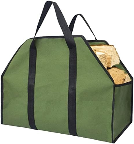 Portador de madeira de lenha resistente à água de Odekai, bolsa de tote de madeira pesada para camping, titulares de bolsas de armazenamento