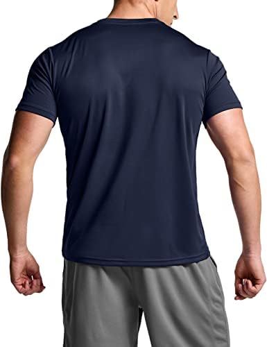 TSLA 1 ou 2 pacote de treino masculino camisetas de corrida, camisetas com umidade seca de umidade, camisetas de manga curta atlética