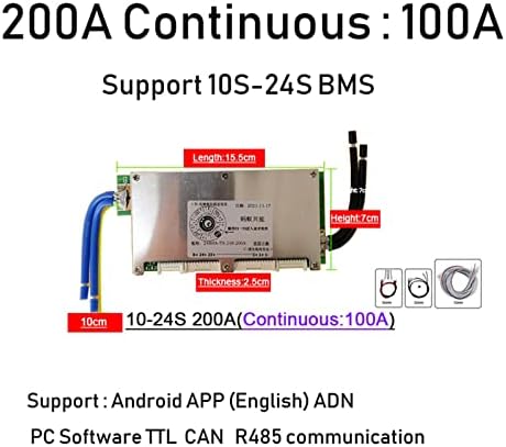 BMS BATHER Equalizer Balancer 10s ~ 24s BMS Smart Lithium Battery Protection Board 450A 300A 200A 100A LIFEPO-ION LIDEPO4