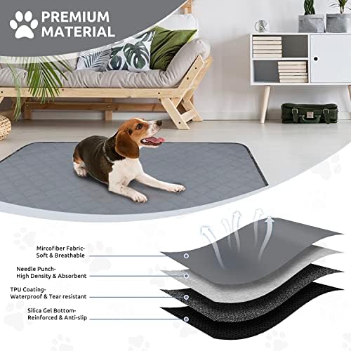 Almofadas laváveis ​​para cães, 2 pacote de 36 x41, almofadas de filhotes, super absorventes e de treinamento