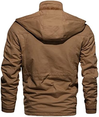 Jackets Luvlc para homens, jackets de flanela térmica de flanela térmica de inverno