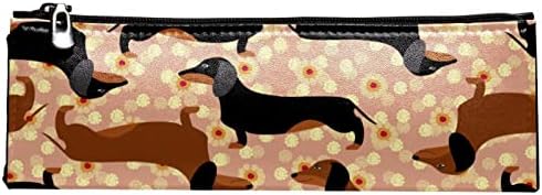 Bolsa de maquiagem de viagem, bolsa de cosméticos Caso organizador, para mulheres para produtos de higiene pessoal, pincéis, dachshund