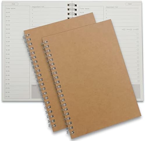 NICKANG NOTABOLE DE PLANEIRO DIÁRIO DATIONAL, 5,2 x 7,5 ”, Planejador por hora, para fazer listar o bloco de notas, manual