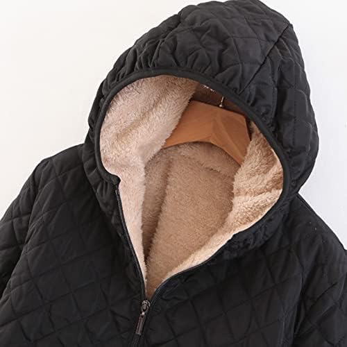 Casacos de inverno para mulheres 2022 Moda zíper up capuz de manga comprida jaquetas acolchoadas de tamanho grande casual casual luminoso com capuz de capuz roupas tops de parkas lojas com bolsos