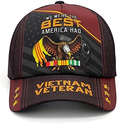 Clevefit 3D Impresso Vietnam Veterans Baseball Cap, Presente para vovô, sou avô e veterano nada me assusta