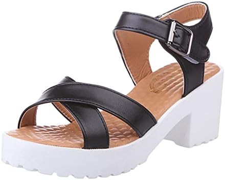 Sandálias para mulheres estampas de verão elegante/cor pura de cor à prova d'água de tiras de chinelos sem costas sapatos de