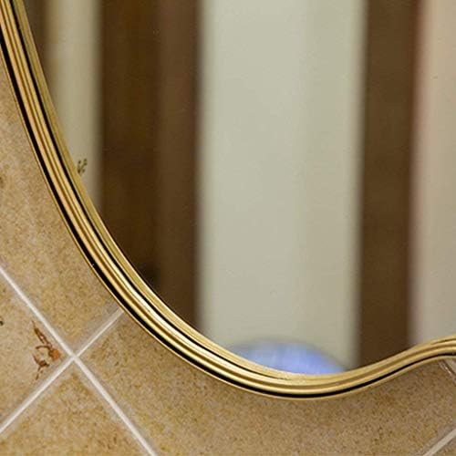 Wangxiaolinjingzi montada na parede Mampes de penteado redondo espelho de banheiro espelho à prova d'água