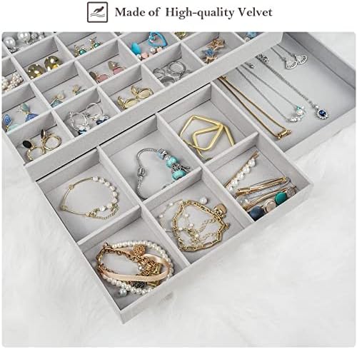 Procase 3 conjunto de jóias empilháveis ​​pacote de organizador