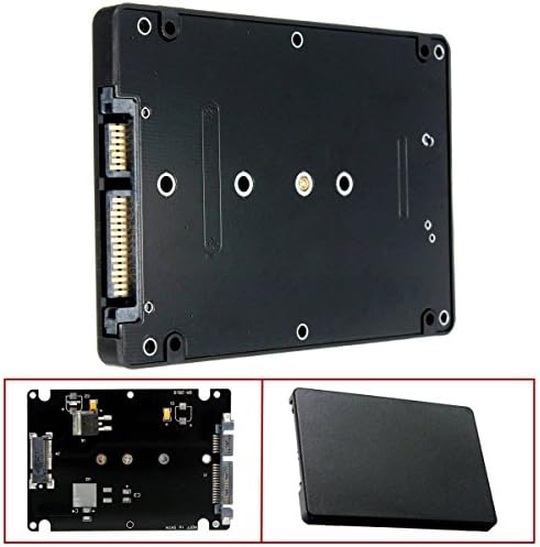 TOPTEKITS M.2 a 2,5 polegadas Adaptador de gabinete SATA, M.2 SSD para SATA III DISCURSO DE DISCURSO RUDO, B e M Key SATA Converter