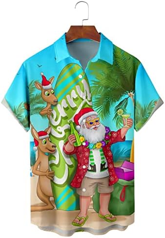 Camisa de natal dsodan para homens com manga curta de ajuste relaxado camisetas