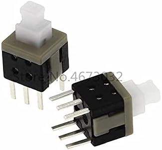 100pcs 5.85,8 mm interruptor de botão Dipe Double 6pins Turning Switch 5.8x5.8 A chave de alimentação