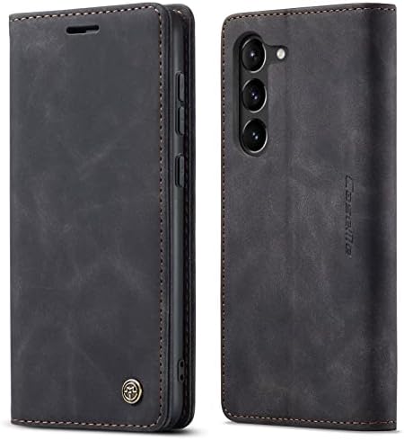 Caso Kowauri para Samsung Galaxy S23 Plus, Caixa clássica de capa de fechamento magnético da carteira de couro com tampa