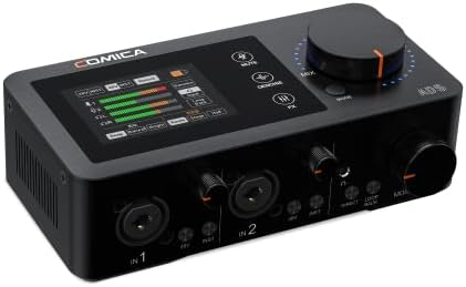 Comica CVM-Linkflex AD5 Interface de áudio USB para streaming de gravação de podcasting, interface de áudio XLR/6,35