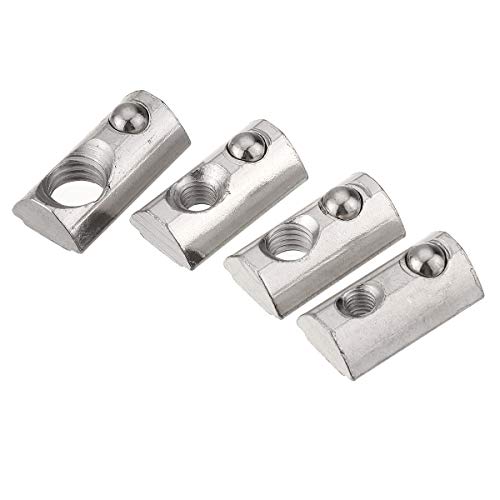 FXIXI 50pcs 45 Spring Spring Nut para 45 séries de alumínio Roll redondo t slot elástico porca elástica