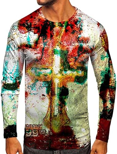XXBR 2022 Novo soldado masculino de manga longa Tops Rua Jesus Cruz Cross Graphic Print Designer camiseta Músculo camisetas casuais
