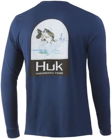 Tee de bolso huk | Camiseta de pesca de mangas compridas