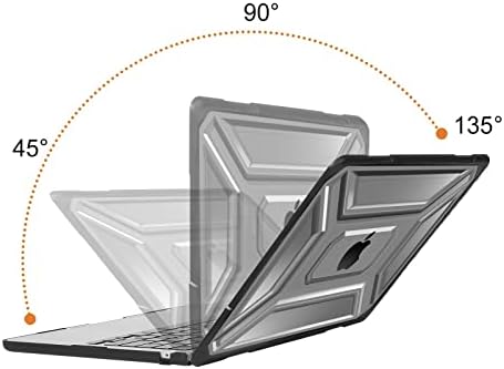 Mosis compatível com MacBook Air 13,6 polegadas Caso 2022 2023 Liberação A2681 M2, Caixa rígida de plástico para serviço pesado com para -choque TPU e capa de manga de neoprene e tampa do teclado, preto