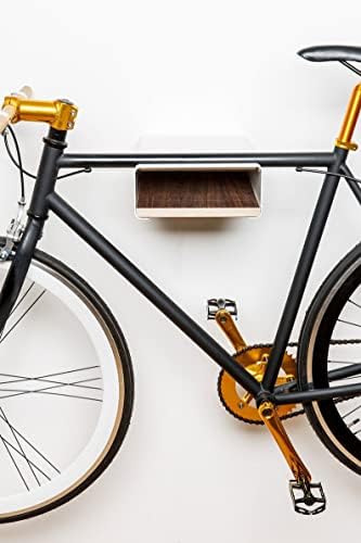 Prateleira de rack de bicicleta Stike-cabidador de bicicleta multifuncional montado na parede com prateleira-bambu premium e