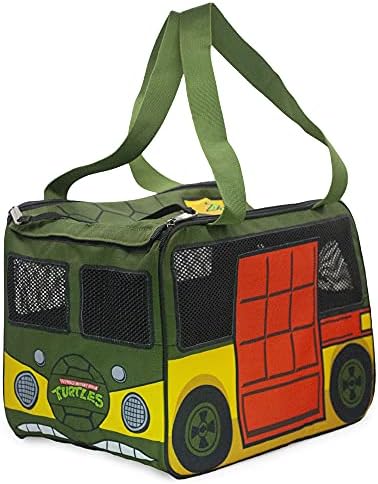 Buckle-Down Teenage Mutant Ninja Turtle Bag, portador de animais de estimação, van de tartaruga, tela de poliéster,