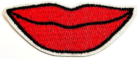 Kleenplus Mouth costurar Ferro em manchas bordadas desenho animado Sexy Red Lips Beijo Projetos de artesanato Acessório