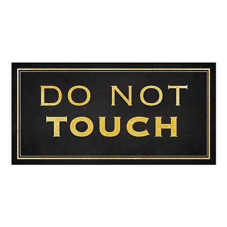 CGSignLab | Janela Não toque -touch -clássica Janela se agarra | 24 x12