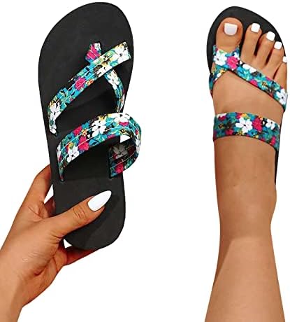Sandálias aniywn para mulheres cunha Womens verão casual clipe dedo do pé