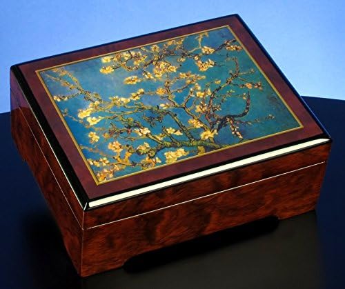 A empresa de caixa de música de São Francisco van Gogh Almond Blossom 1890 Caixa de jóias musicais