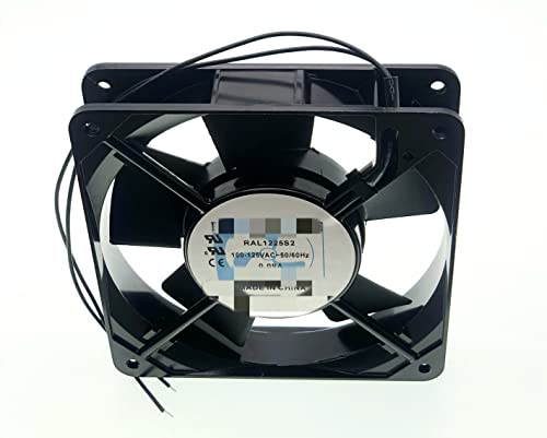 Leyeydojx novo ventilador de refrigeração para ciência ruiliana ral1225s2 100-125V 0,09A 50/60Hz 12025 120mm 2 feros de resfriamento silencioso Tamanho do ventilador: 120 * 120 * 25mm.