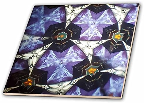 Imagem de 3drose de mandala fractal em preto e branco roxo com violeta cruz