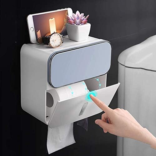 Caixa de papel do banheiro CDYD, suporte de papel higiênico, bandeja de vaso sanitário, tubo de papel à prova d'água sem socos