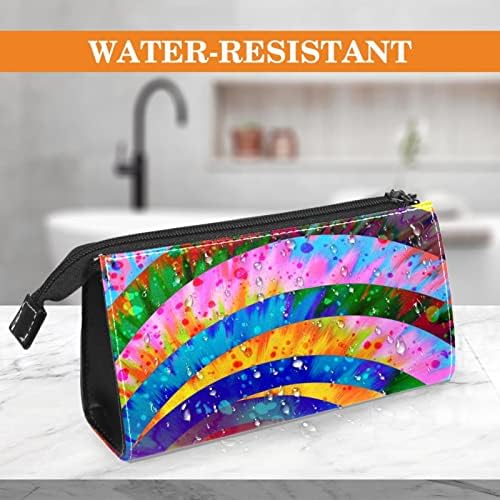 Bolsa de higiene pessoal Kit DOPP pendurado para homens resistentes a água para viajar, Psyche Swirl Rainbow Resumo Rose