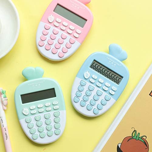 Calculadora de mesa de nuobesty calculadora infantil calculadora desenho animado forma de cenoura calculadora de calculadora