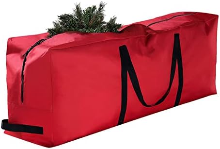 Saco de armazenamento de árvore de 48in/69in, bolsas de árvore de árvore de Natal Armazenamento de Natal Armazenamento de Natal Sacos de lona de armazenamento de árvore de Natal com alças Material impermeável