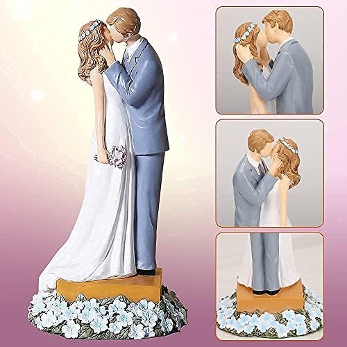 Orenm 8 H Taine, noiva e noivo Topper Feliz, figuras de colecionáveis ​​para decoração de festas de casamento e noivado, estátua