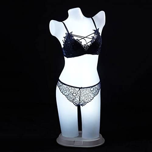 Torso do manequim fêmea 3/4 Plug-in de corpo LED Formulário de vestido de mannequim de plástico branco, roupas de banho de roupas íntimas