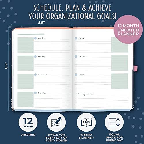 BoxClever Press Planejador semanal sem data. Planner sem data semanal e mensalmente para agendar, planejar e organizar. Planejador