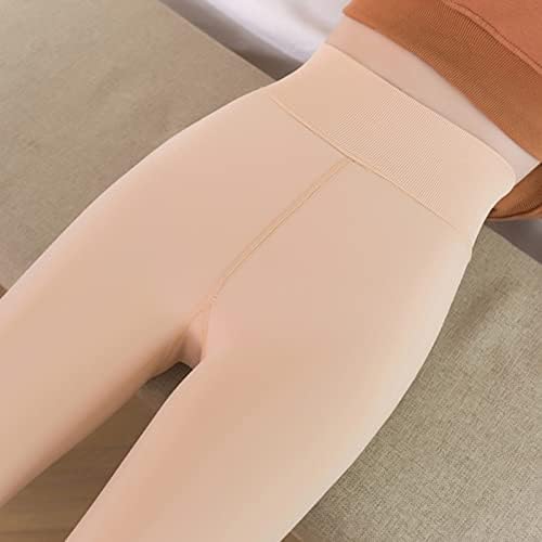 Mulheres Winter Leggings Tomme Controle pernas impecáveis ​​pernas finas lisadas opacas de lã de quadril lift