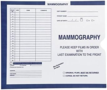 Mamografia, azul escuro 287 - Jackets de inserção de categoria, Sistema I, End Epen - 10-1/2 x 12-1/2