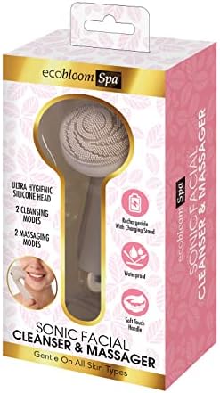 Escova de limpeza facial de silicone - limpador de rosto sônico e esfoliante de rosto de massager - lavador de produtos