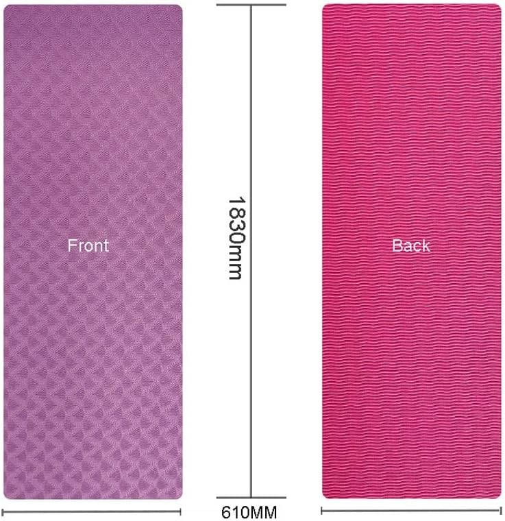 DHTDVD TPE NÃO REQUIVO DE YOGA MAT PAD 72 x 24 '' Anti-Tear Exercício tapete para academia Pilates Fitness