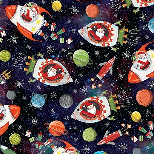 Espaço externo Papai Noel Holiday Gift Roll - 24 x 15 '