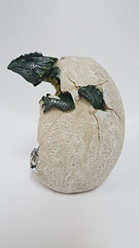 Hatchling de dragão verde de 4,75 polegadas de 4,75 polegadas em estatueta de estátua de carcaça de ovos